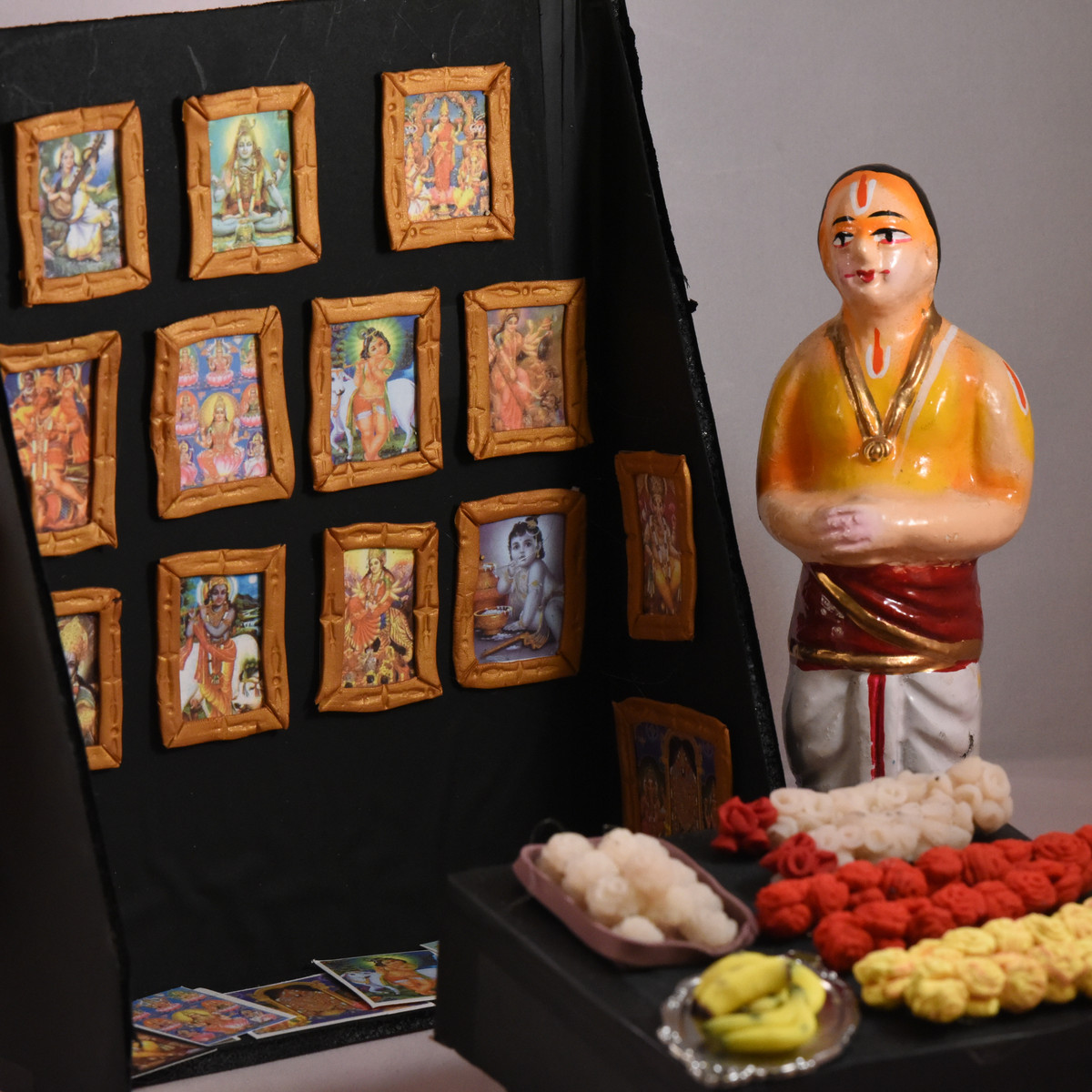 A handmade Golu display